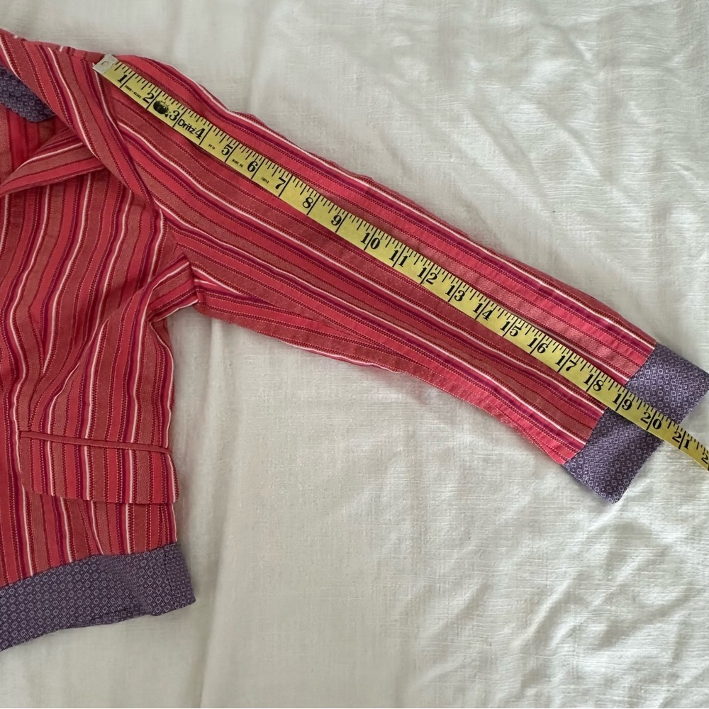 Etro Milano Women's Fitted Striped Blazer Jacket Size 44 - Picture 12 of 16